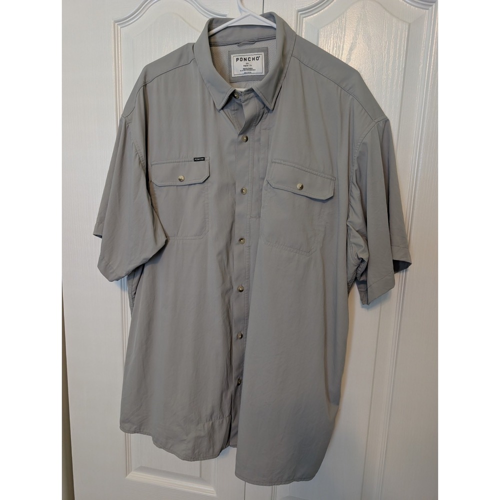 Poncho ultra-lite Shirt Mens XXL Gray Short Sleeve  Performance Shirt